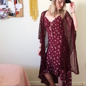 Floral pattern spaghetti strap dress